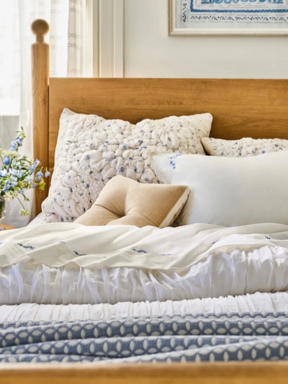Queen Mariella Cotton Pintuck Duvet and Shams, Set of 2